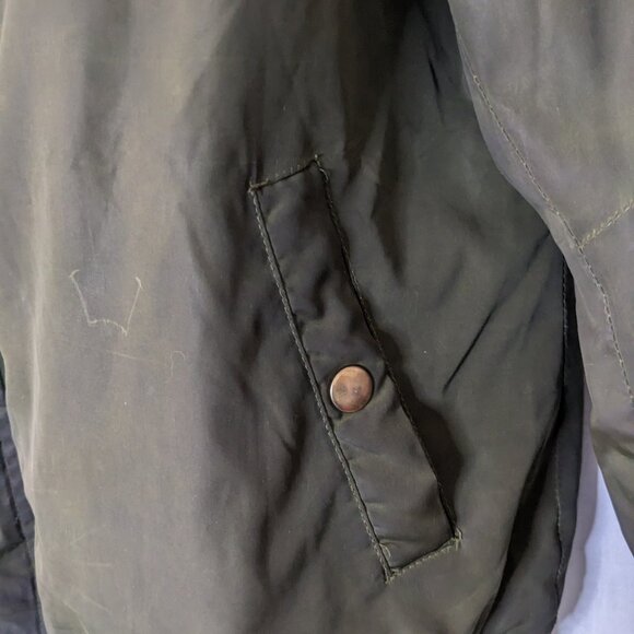 Miss London Women /Men  Green Bummer Flight Jacket Size Medium - Picture 6 of 12